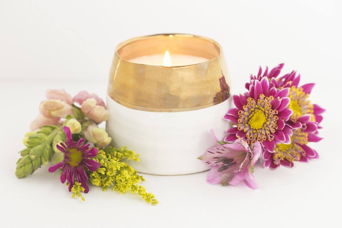 Adelaide Candle - Prosperity Candle handmade by women artisans fair trade soy blend candles. 