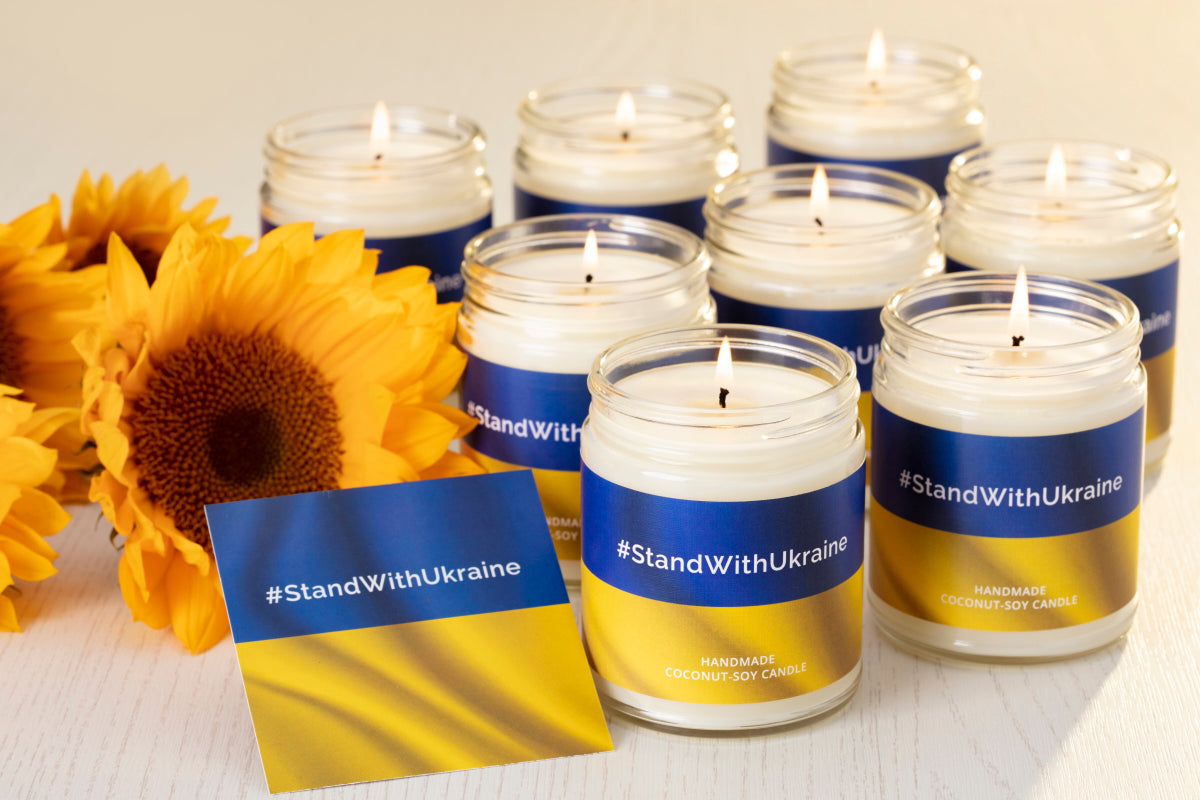 Stand With Ukraine Candle