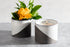 Prosperity Candle 3 wick dark grey and white candle is handpoured by women artisans. 