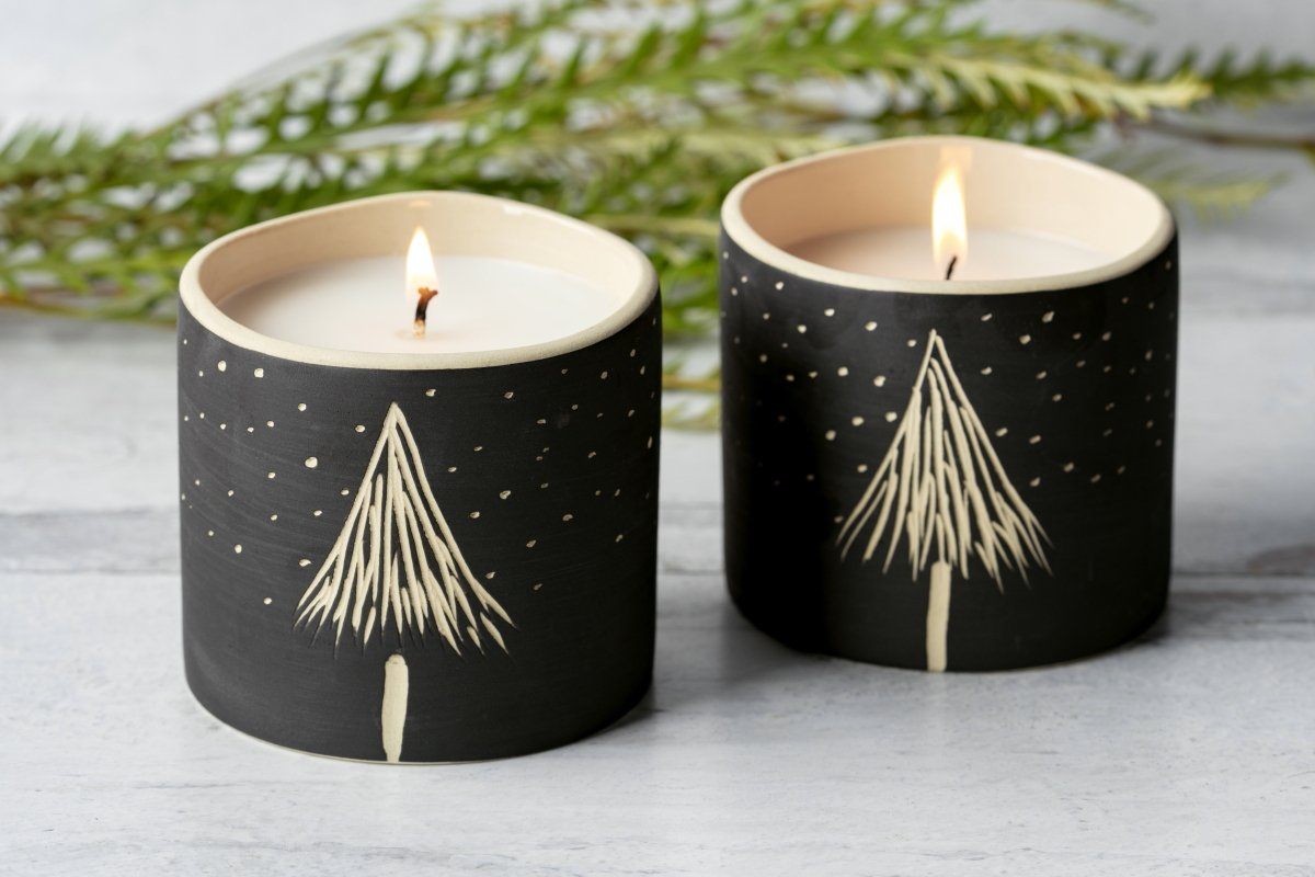 Winter Tree Candle