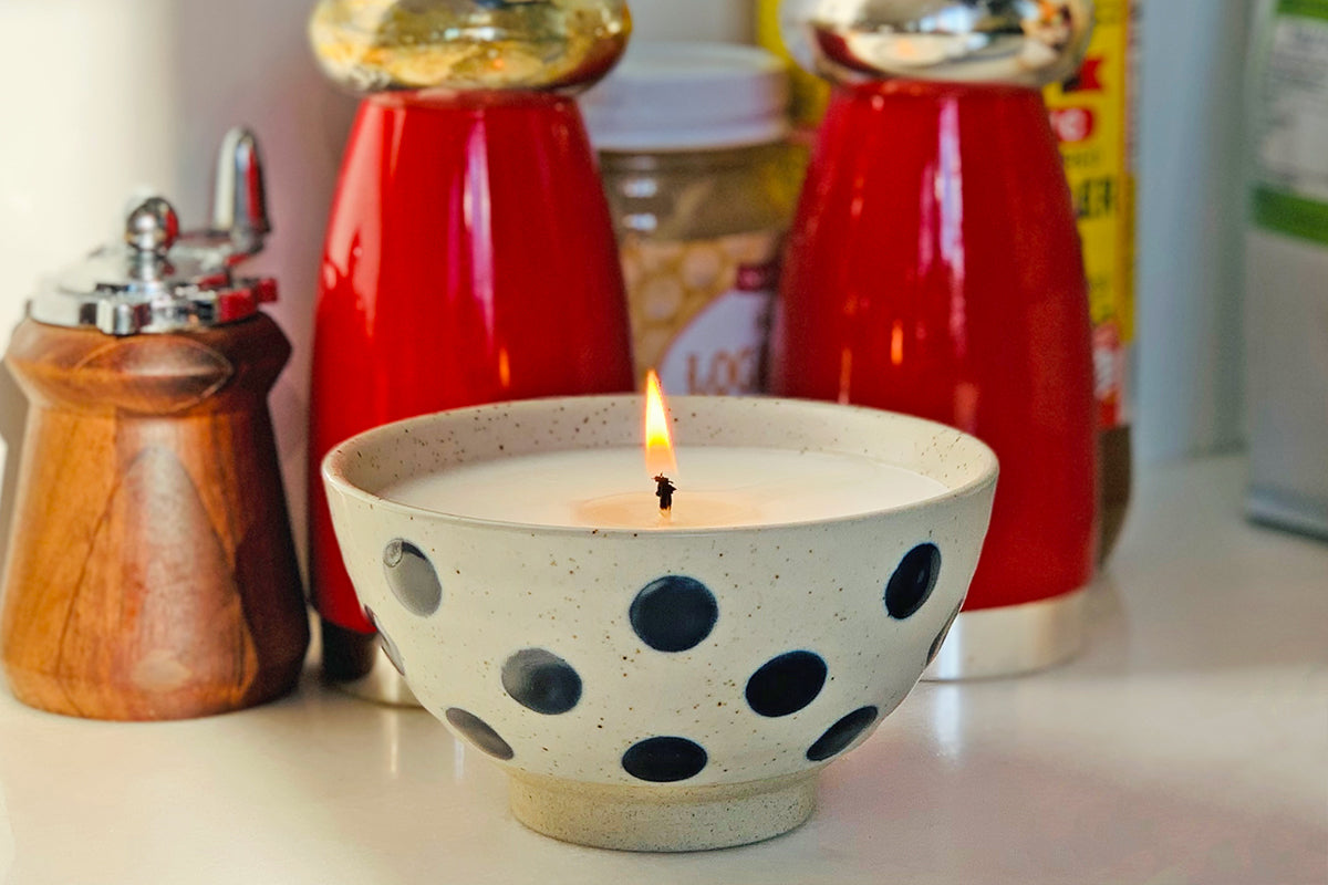 Arista Bowl Candle Decorative Ceramic Candle Ceramic Bowl Candle